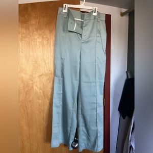 Light teal satin pants
